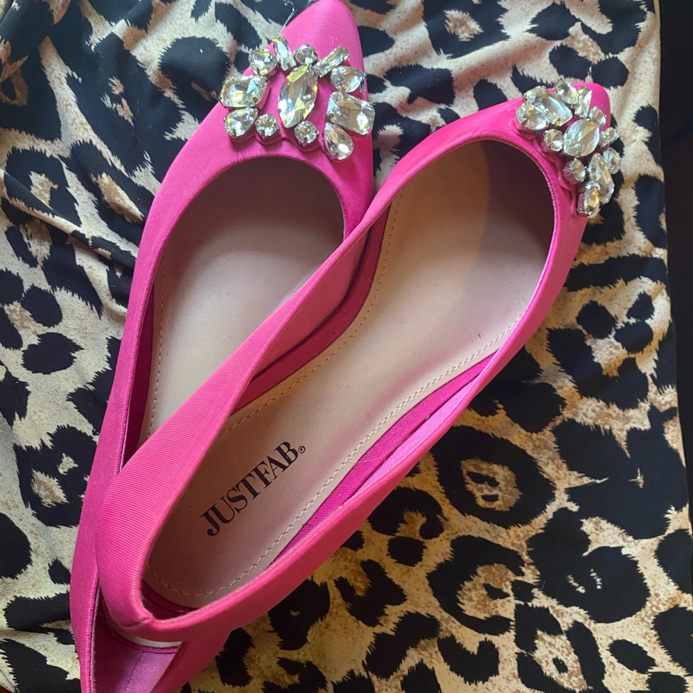 Hot pink flats